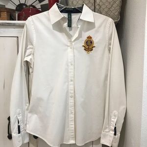 Lauren Ralph Lauren white fitted blouse